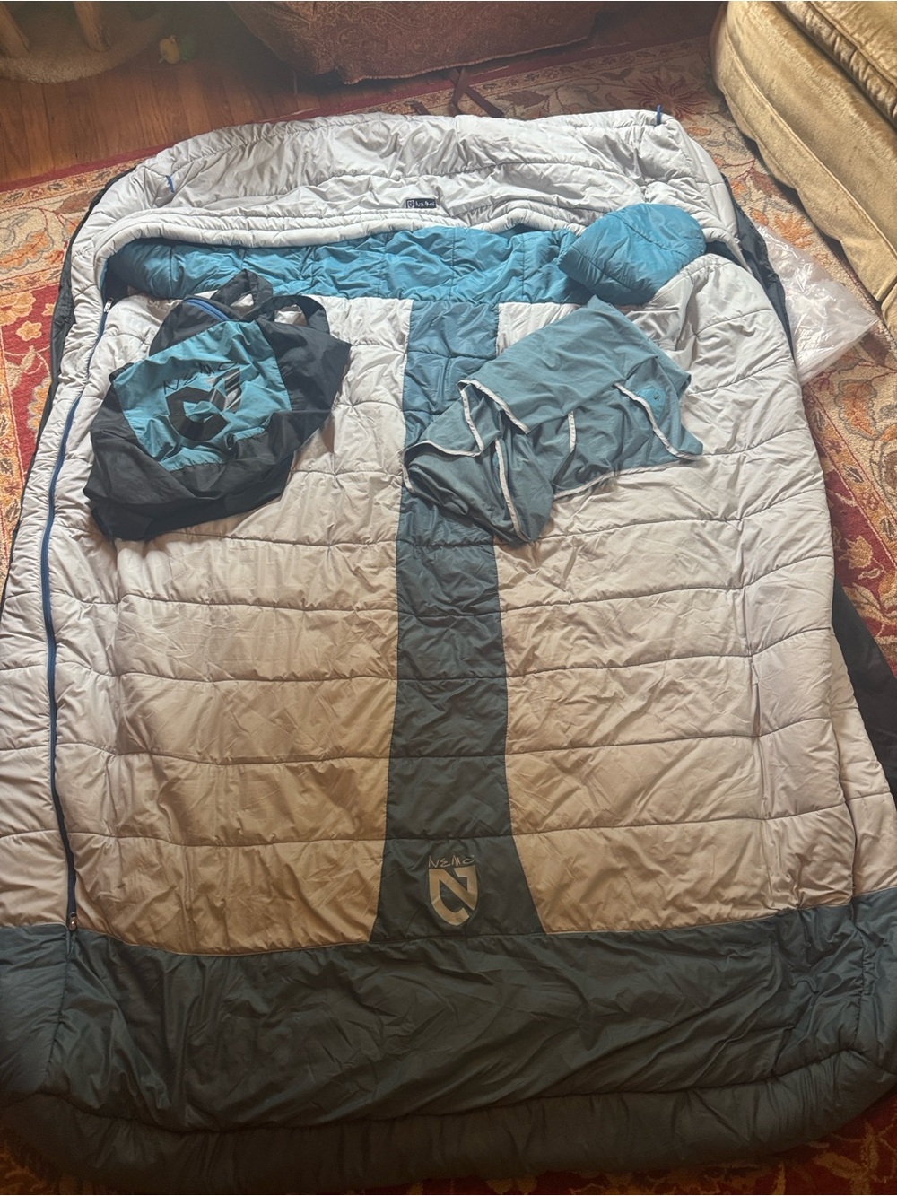 Nemo Jazz Duo Luxury sleeping bag two person queen camping sleeping bag NEW NWOT